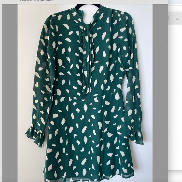 Reformation Fox Dress - Green Size 6 - Picture 5 of 6